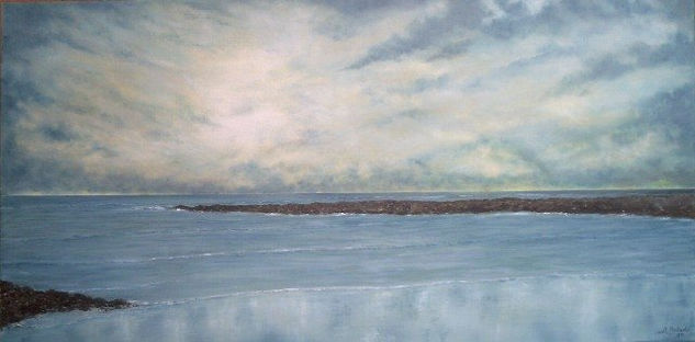 Atardecer en los lagos 2 Oil Canvas Marine Painting