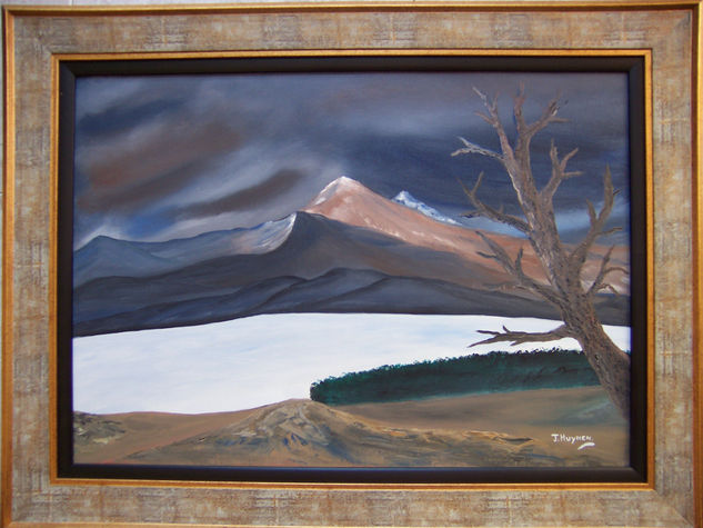 La laguna congelada Oil Canvas Landscaping