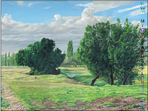 Camino de Alba Oil Canvas Landscaping