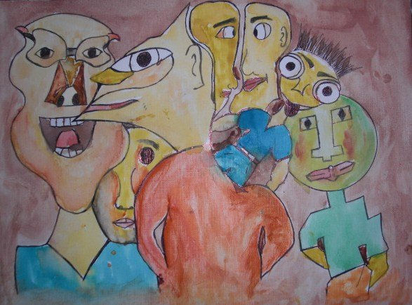 7 personajes Watercolour Paper Figure Painting