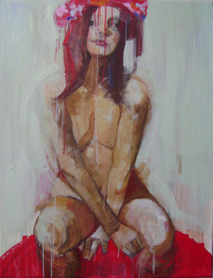 Desnudo con vincha Oil Canvas Figure Painting