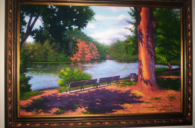 parque roger willians Oil Canvas Landscaping