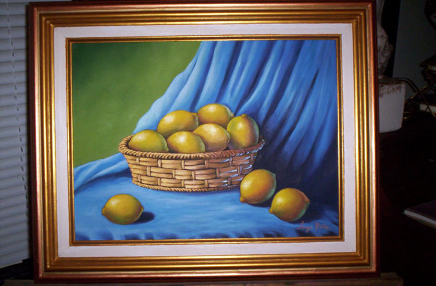 limones maduros Óleo Lienzo Bodegones