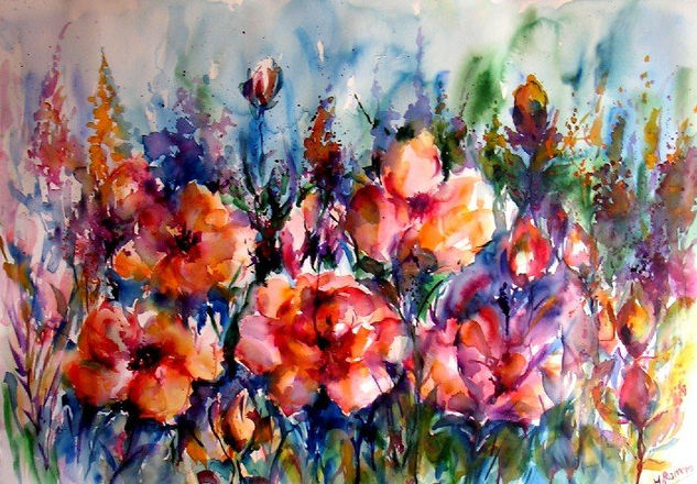 Flores Watercolour Paper Floral Painting