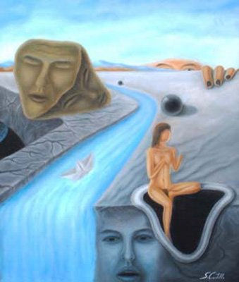 El rio del tiempo Oil Canvas Others