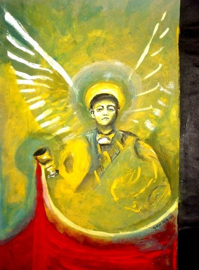 Copa de la ira de Dios Acrylic Card Portrait