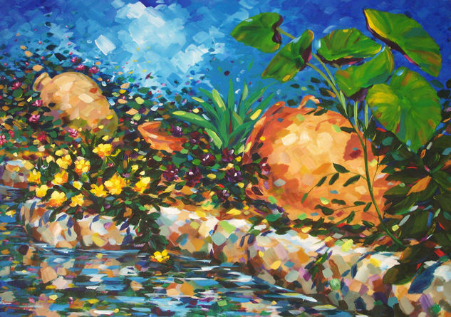 jardin Acrylic Canvas Landscaping