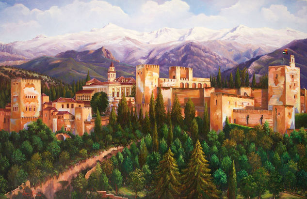 Alhambra Óleo Lienzo Paisaje