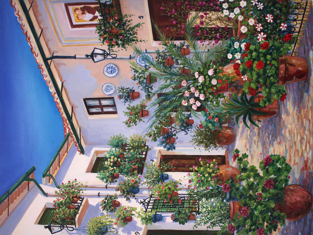 patio sevilla Oil Canvas Landscaping