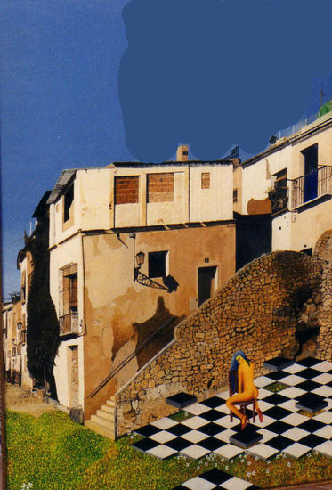 Barrio viejo de Alicante Acrylic Canvas Figure Painting