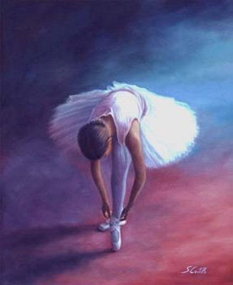 Bailarina Oil Panel Figure Painting