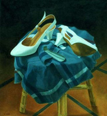 Zapatos blancos II Oil Canvas Others