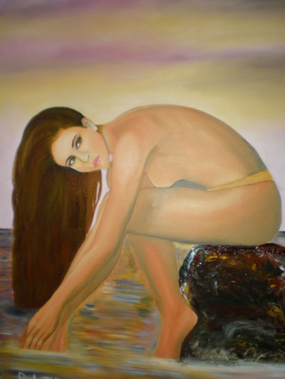 Dorada al anochecer Oil Canvas Figure Painting