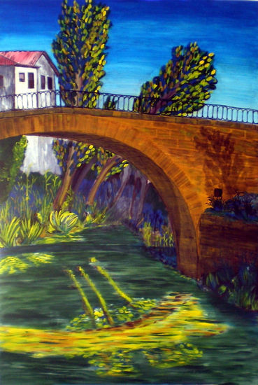 Puente de Trillo II Acrylic Canvas Landscaping