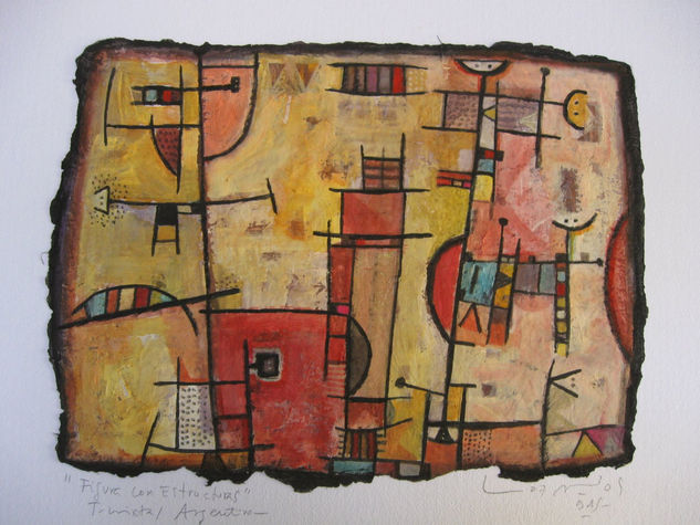 paisaje Mixed media Paper Landscaping