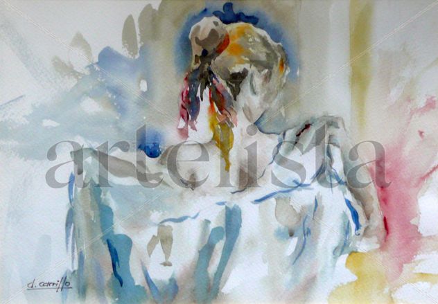 MUJER  (acuarela s/papel 50X35)