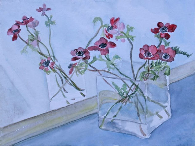 Anemonen Watercolour Paper Floral Painting