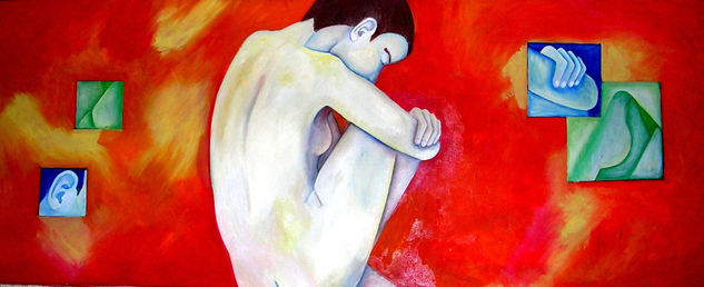 intima Oil Canvas Figure Painting