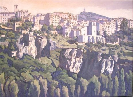 Vista de Cuenca desde San Julán Oil Canvas Landscaping