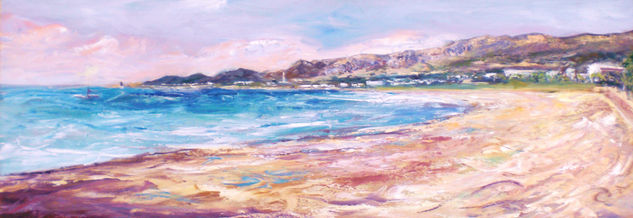 playa el arenal Oil Panel Marine Painting