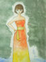 La chica del vestido rojo