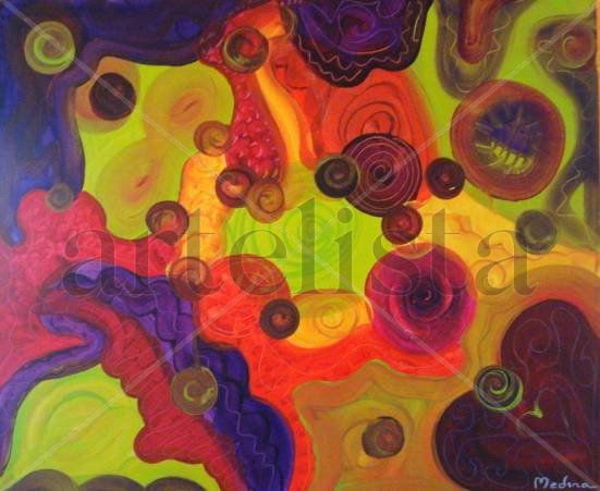 Burbujas multicolores Acrylic Canvas Others