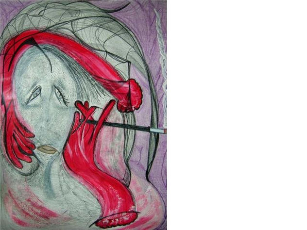 LA DAMA DE GUANTES ROJOS
