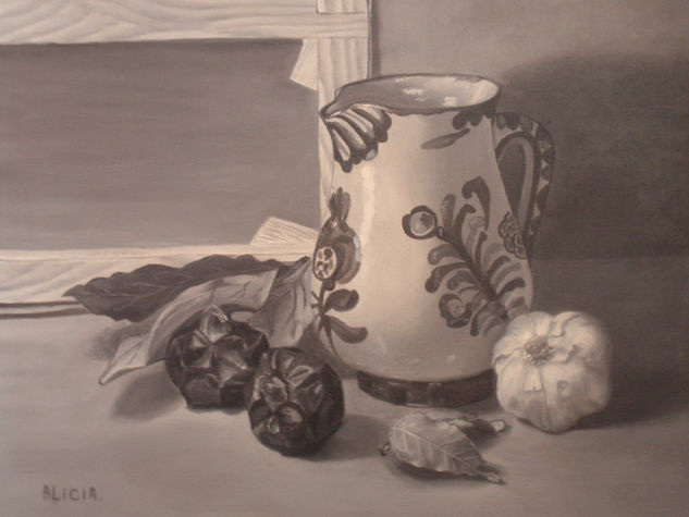 BLANCO Y NEGRO Oil Canvas Still Life Paintings