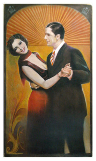 Gardel y Mona Maris Pastel Papel Figura