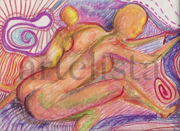 movimiento Pastel Paper Nude Paintings