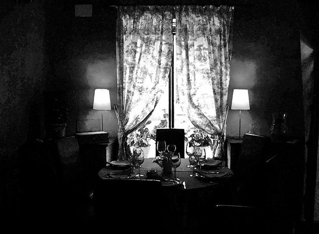 Comedor para la nostalgia Architecture and Interiorism Black and White (Digital)