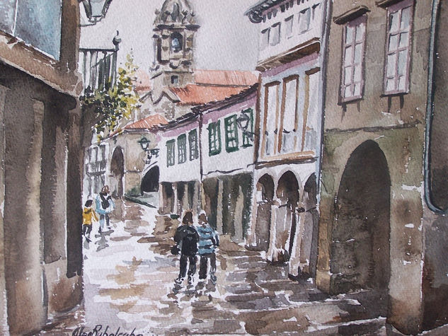 Rua de Santiago Watercolour Paper Landscaping