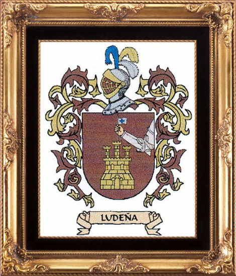 ESCUDO DE ARMAS DE LA FAMILIA LUDEÑA Litography