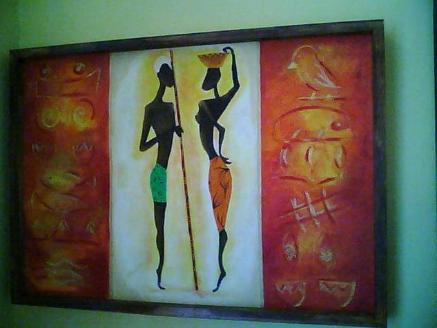 Novios Mixed media Canvas Others