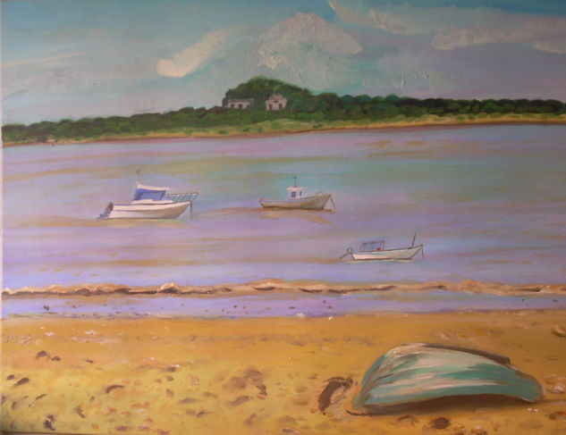 Canoa en Bajo Guía Oil Canvas Landscaping