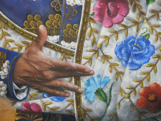 DETALLE DE GUERRERO DE ORGULLO Y DE LEYENDA Óleo Lienzo Retrato