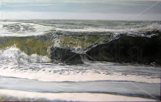 cuando rompe Oil Canvas Marine Painting