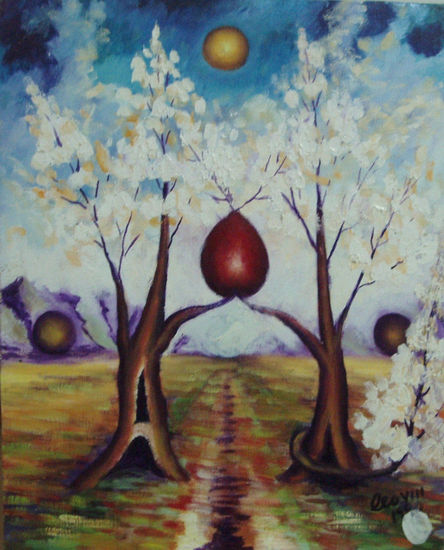 Árboles con Amor Oil Canvas Landscaping