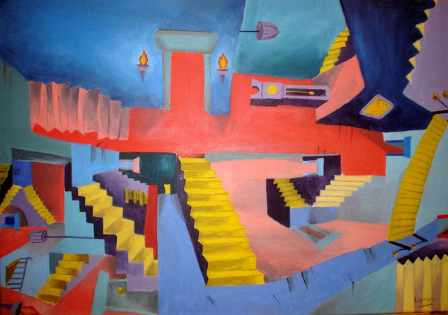 Escaleras Oil Canvas Landscaping