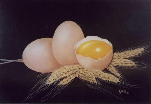 Huevos Oil Canvas Still Life Paintings