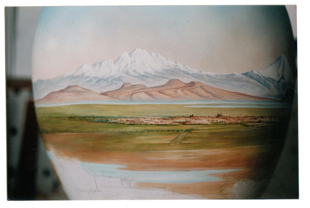 Saúl G. Pizano detalle tibor paisaje 1
