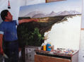 Saúl G. Pizano Pintando Paisaje