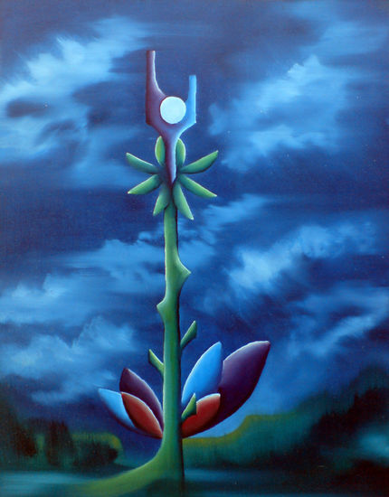 NOCHE DE LUNA LLENA Oil Canvas Landscaping