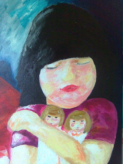 Mi Casa de Muñecas (detalle) Acrylic Canvas Portrait