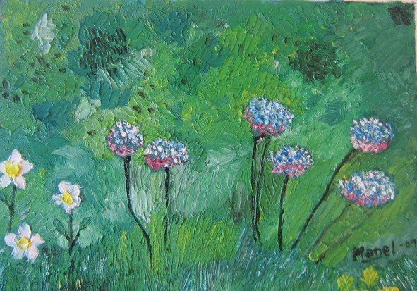 paisaje (motivo floral 2) Oil Canvas Landscaping