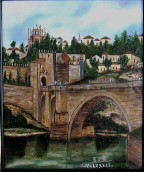 Puente Romano Óleo Lienzo Paisaje