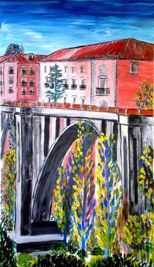 Viaducto de Madrid Acrylic Canvas Landscaping