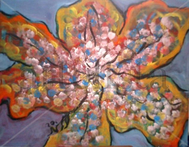 Flor viva Acrylic Panel Floral Painting