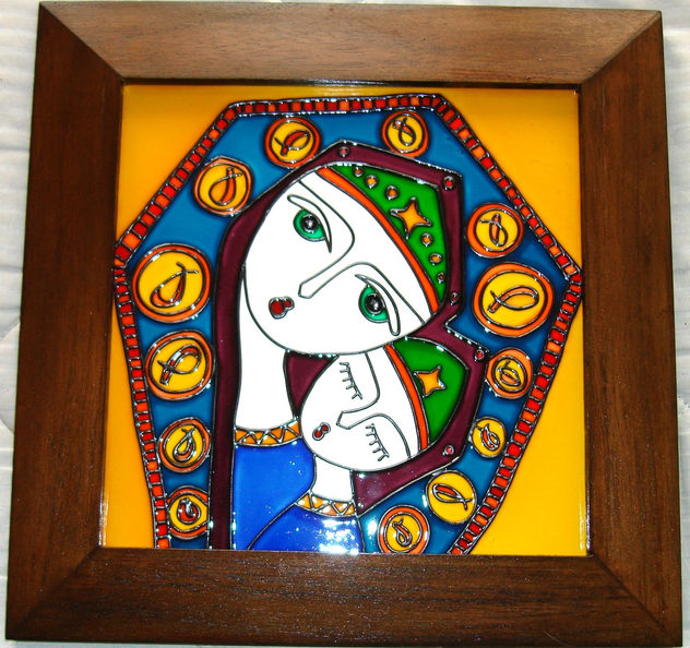 virgen velo azul estrella