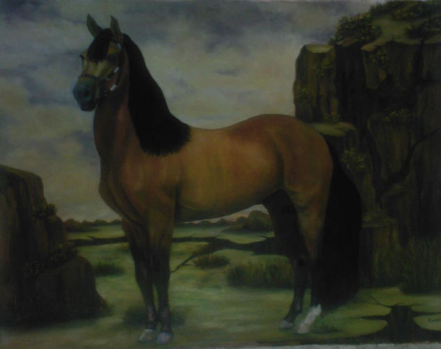 serie caballos Oil Canvas Landscaping